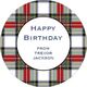 Stewart Plaid Gift Stickers Image 2 of 3
